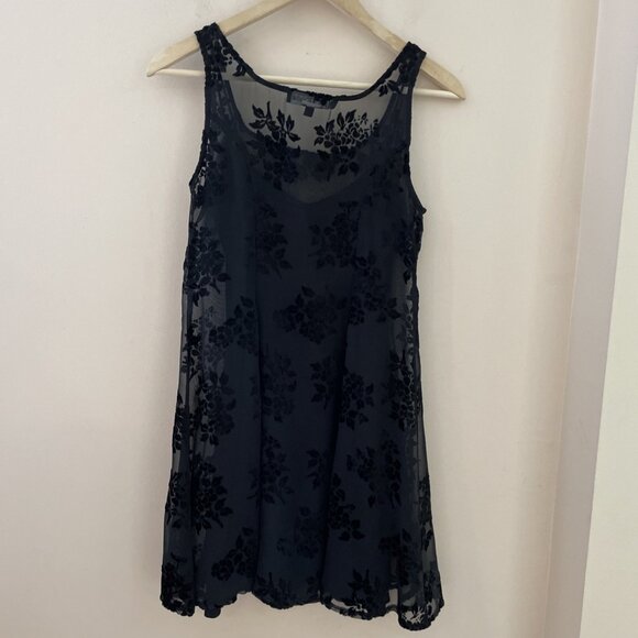 VTG Y2K Betsey Johnson Velvet Burnout Mini Dress Size 4 (Today's 0) Whimsigoth - Picture 4 of 13